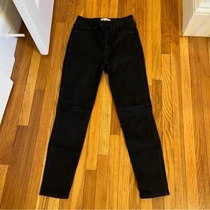 Madewell EUC Classic 10” High-Rise Skinny Black Women's Jeans Sz 27